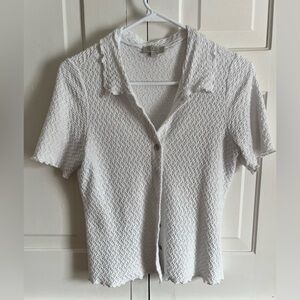 Cropped Button Up Top